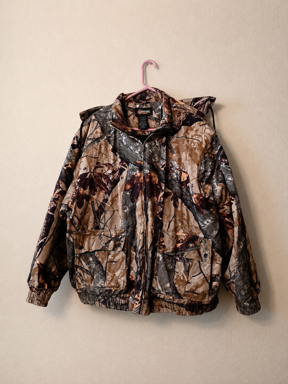 Outfitters Ridge Camo Insulated Hunting Jacket Men's 2XL Heavy Hooded Coat